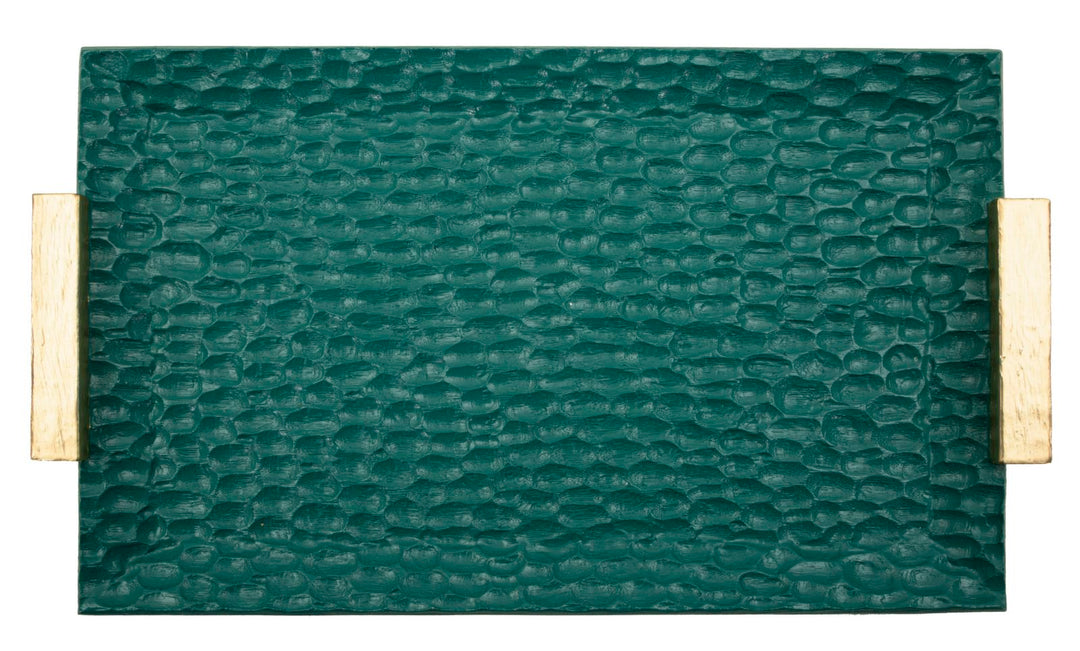 Bandeja rectangular de resina verde – Grent diseño moderno