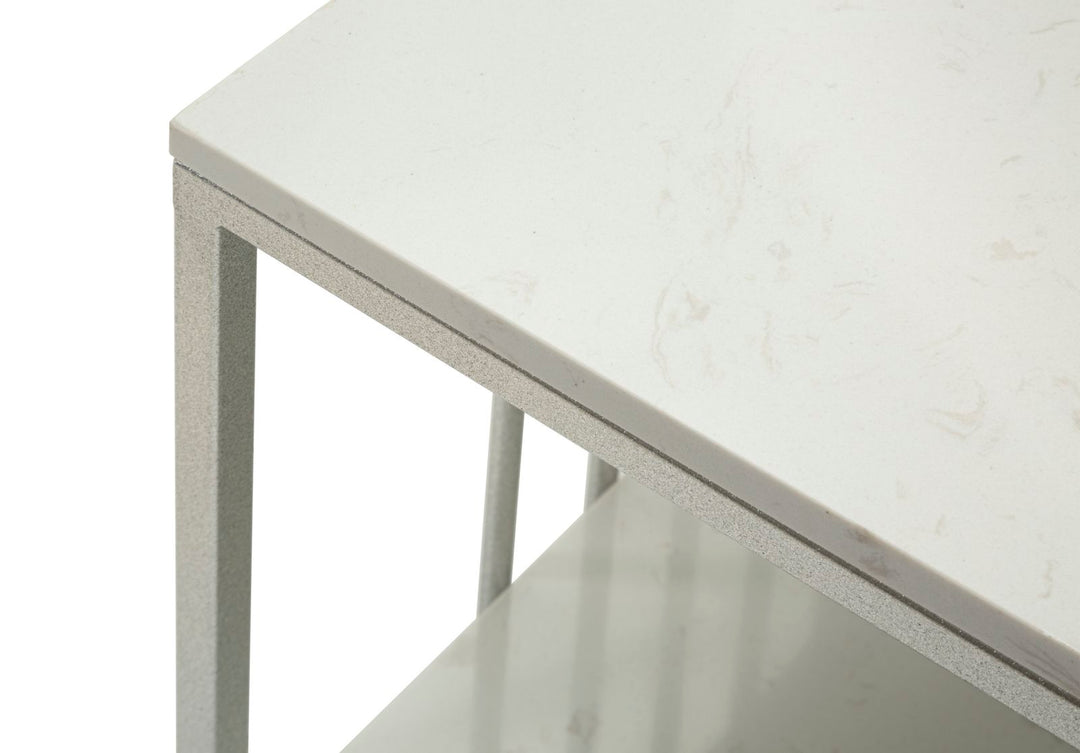 Mesa de centro rectangular con base de metal – Kayseri Collection