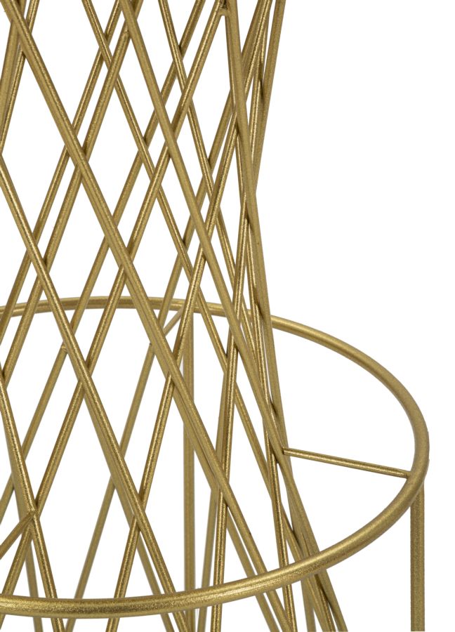 Mesa alta de bar de metal dorado con estructura calada – Tower nuevo diseño