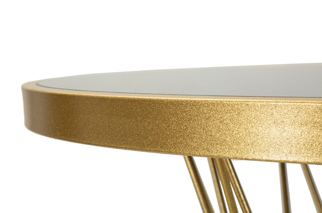 Mesa alta de bar de metal dorado con estructura calada – Tower nuevo diseño