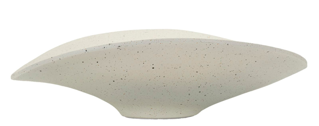 Bandeja decorativa de resina blanca – Acento elegante contemporáneo