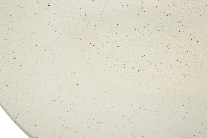 Bandeja decorativa de resina blanca – Acento elegante contemporáneo