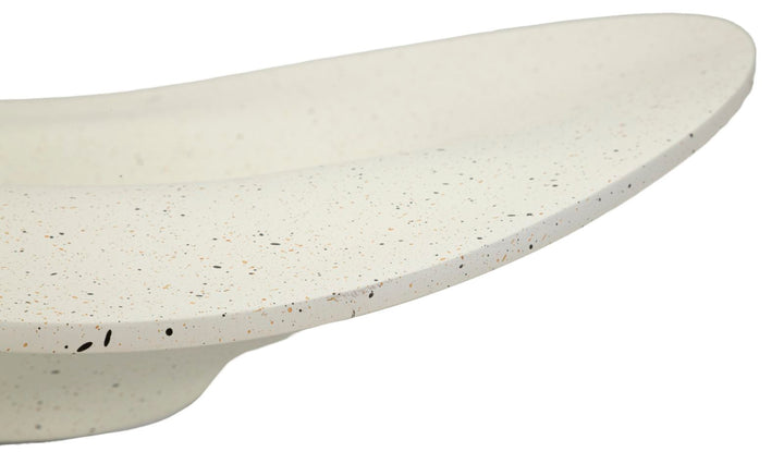 Bandeja decorativa de resina blanca – Acento elegante contemporáneo