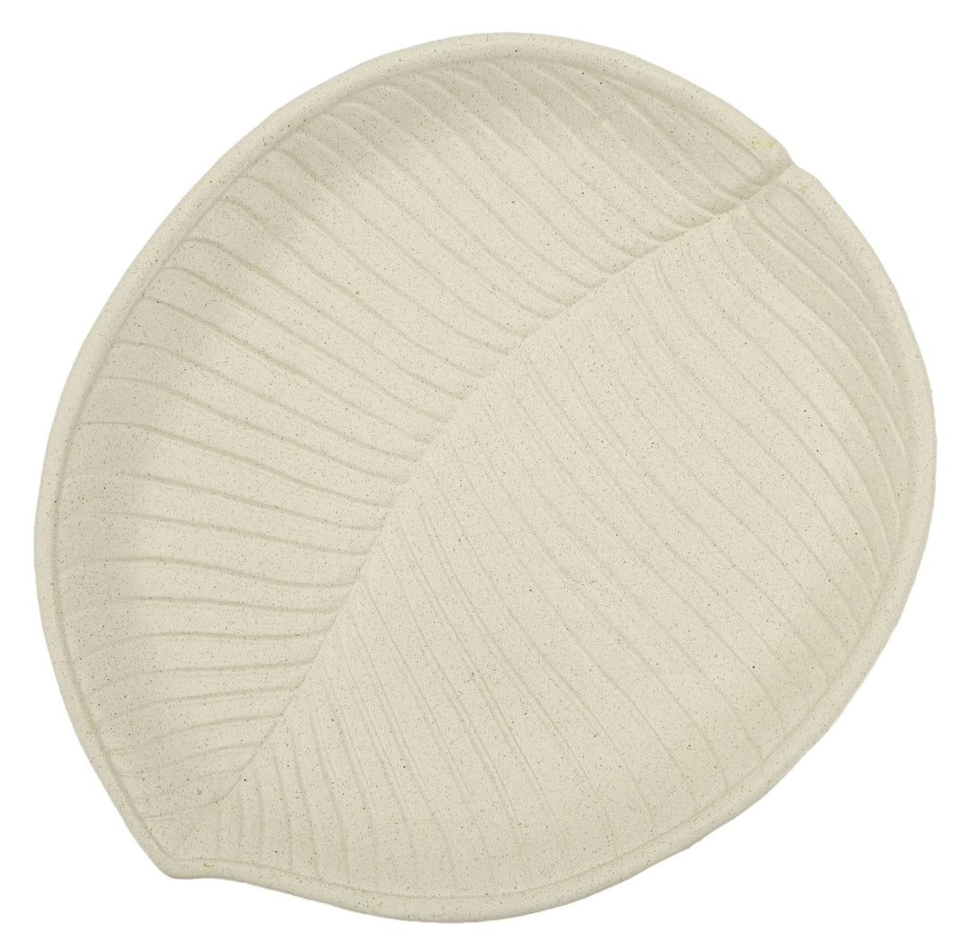 Bandeja decorativa redonda de resina blanca – Stons diseño moderno