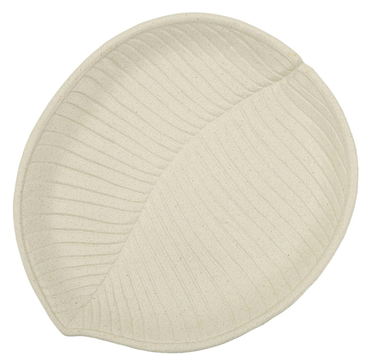 Bandeja decorativa redonda de resina blanca – Stons diseño moderno