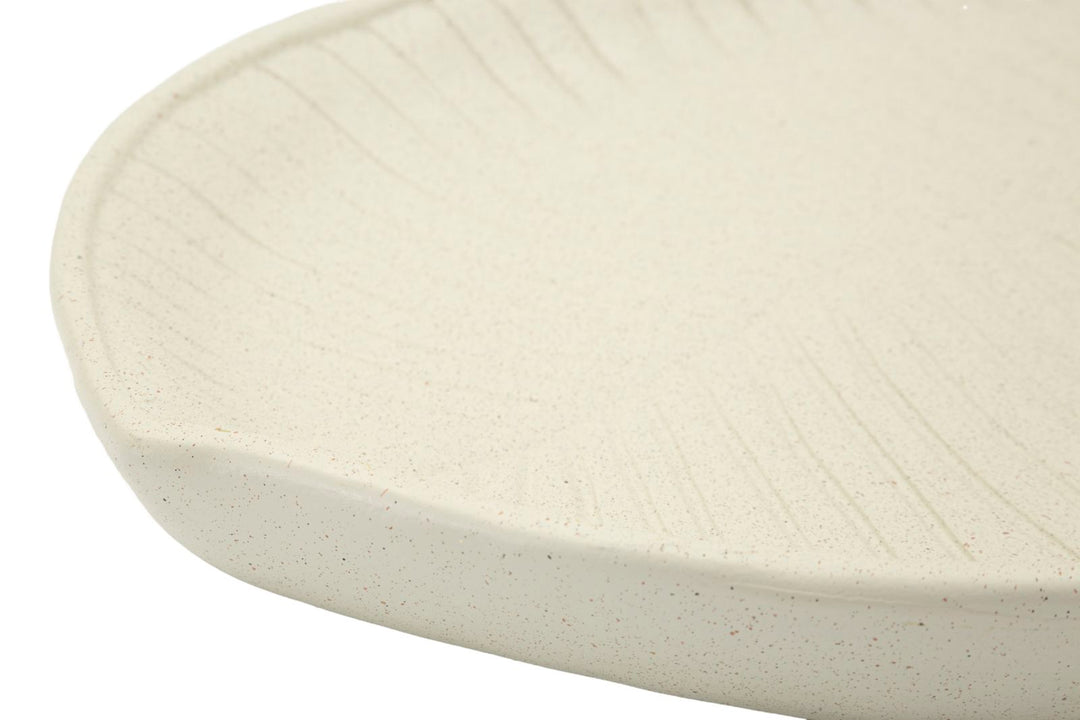 Bandeja decorativa redonda de resina blanca – Stons diseño moderno