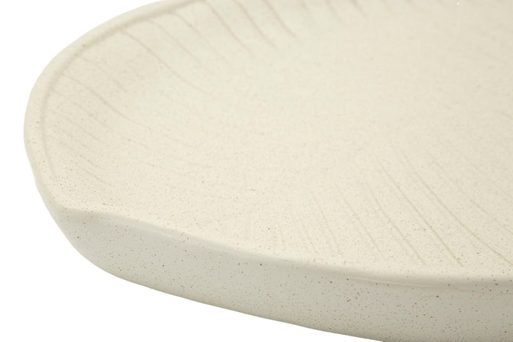 Bandeja decorativa redonda de resina blanca – Stons diseño moderno