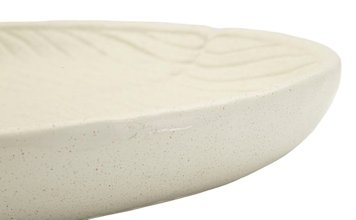 Bandeja decorativa redonda de resina blanca – Stons diseño moderno