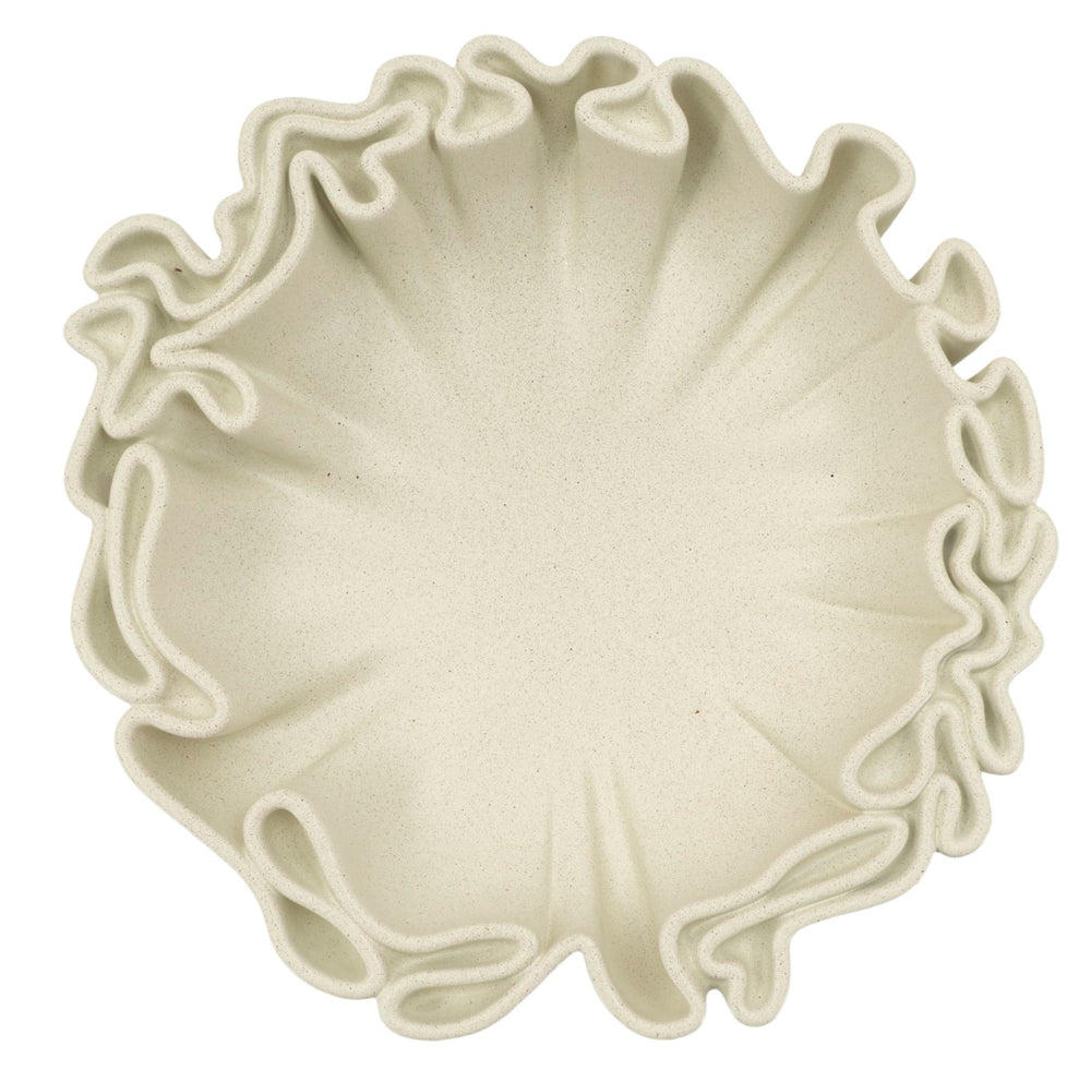 Cuenco decorativo de resina blanca – Stons Collection