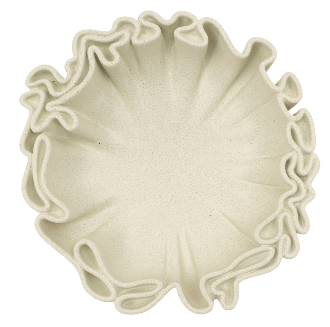 Cuenco decorativo de resina blanca – Stons Collection