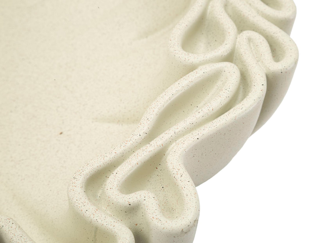 Cuenco decorativo de resina blanca – Stons Collection