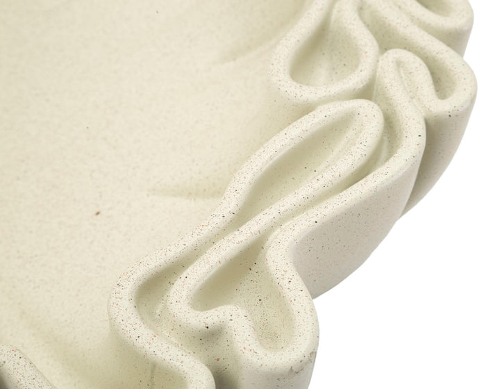 Cuenco decorativo de resina blanca – Stons Collection