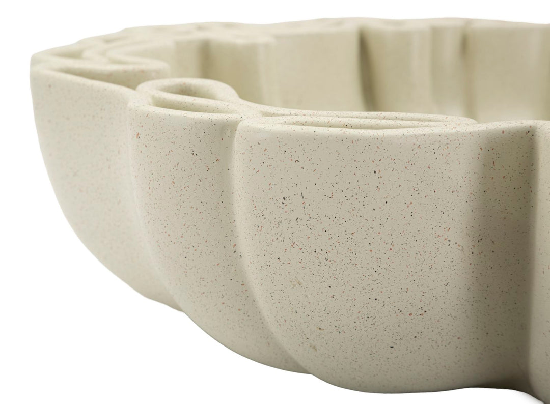 Cuenco decorativo de resina blanca – Stons Collection