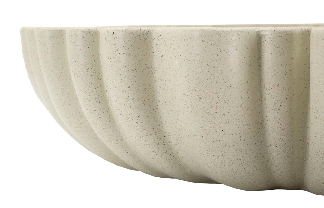 Cuenco decorativo de resina blanca – Stons Collection