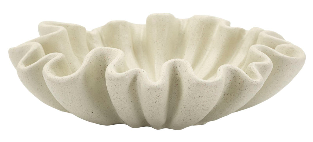 Cuenco decorativo de flor de resina blanca – Stons estilo contemporáneo