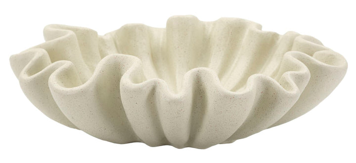 Cuenco decorativo de flor de resina blanca – Stons estilo contemporáneo