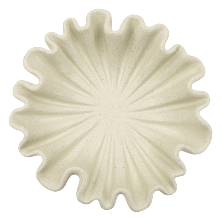 Cuenco decorativo de flor de resina blanca – Stons estilo contemporáneo