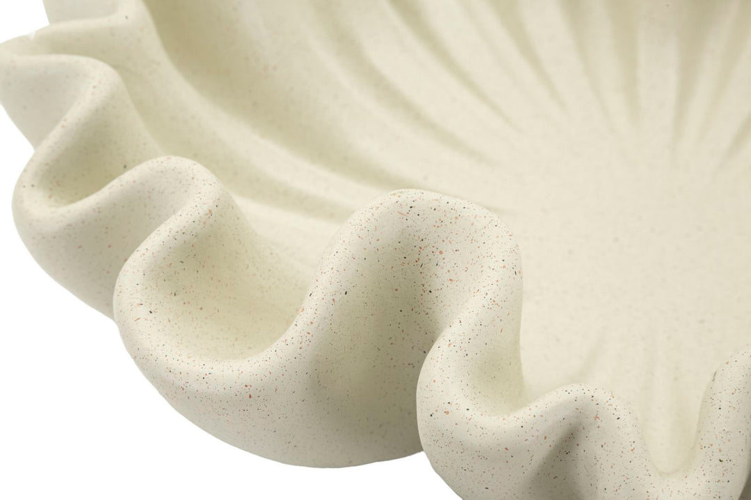 Cuenco decorativo de flor de resina blanca – Stons estilo contemporáneo