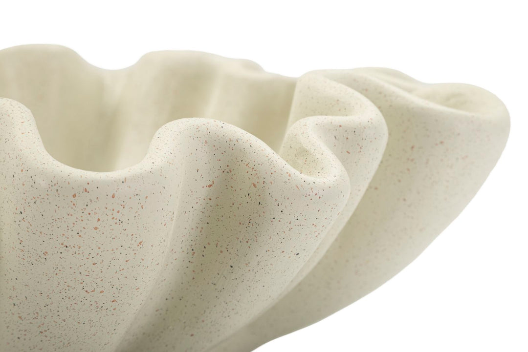 Cuenco decorativo de flor de resina blanca – Stons estilo contemporáneo