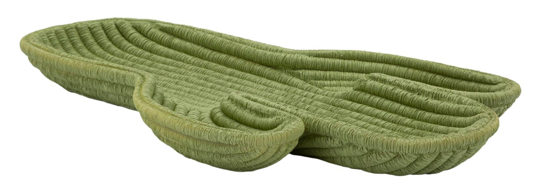 Bandeja decorativa de resina verde – Cactus diseño moderno