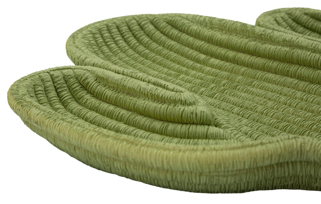 Bandeja decorativa de resina verde – Cactus diseño moderno
