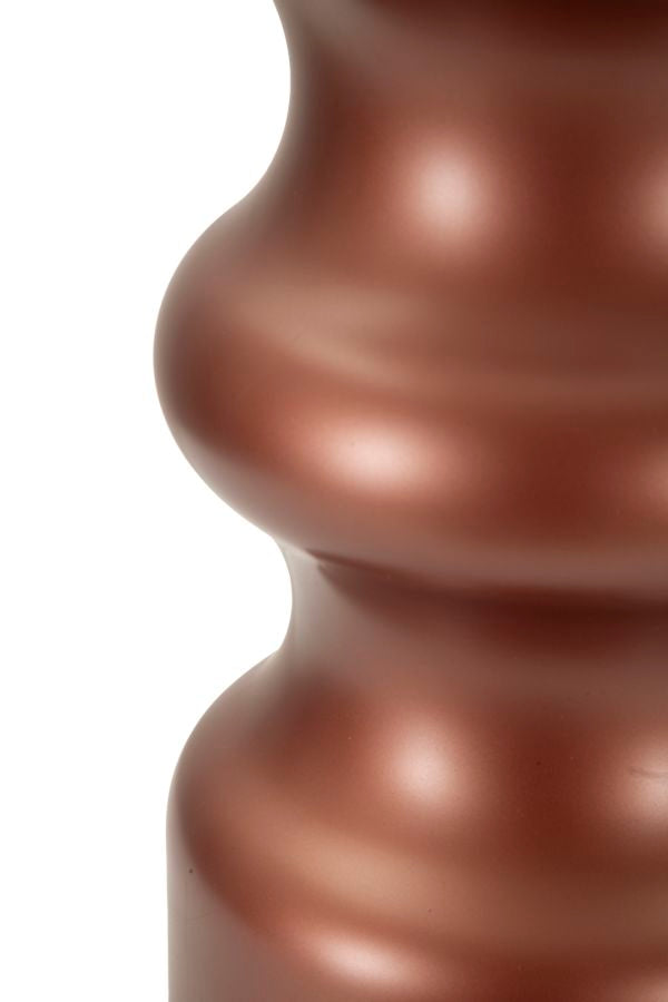 Lámpara de mesa de madera marrón con pantalla de tela – Rosenthal Collection