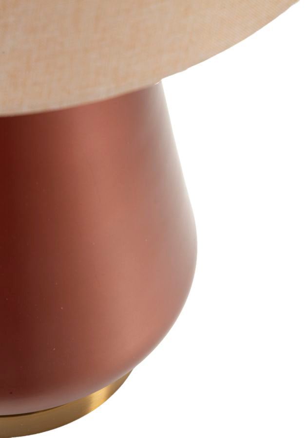 Lámpara de mesa de madera marrón con pantalla de tela – Rosenthal estilo moderno