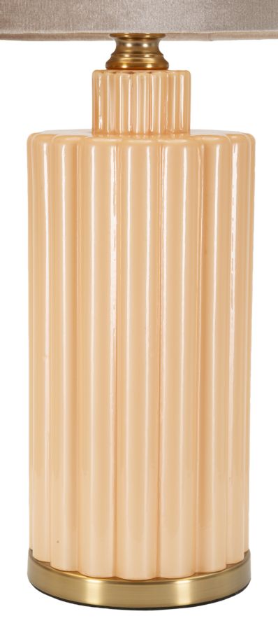 Lámpara de mesa decorativa dorada con pantalla de tela – Perly estilo clásico