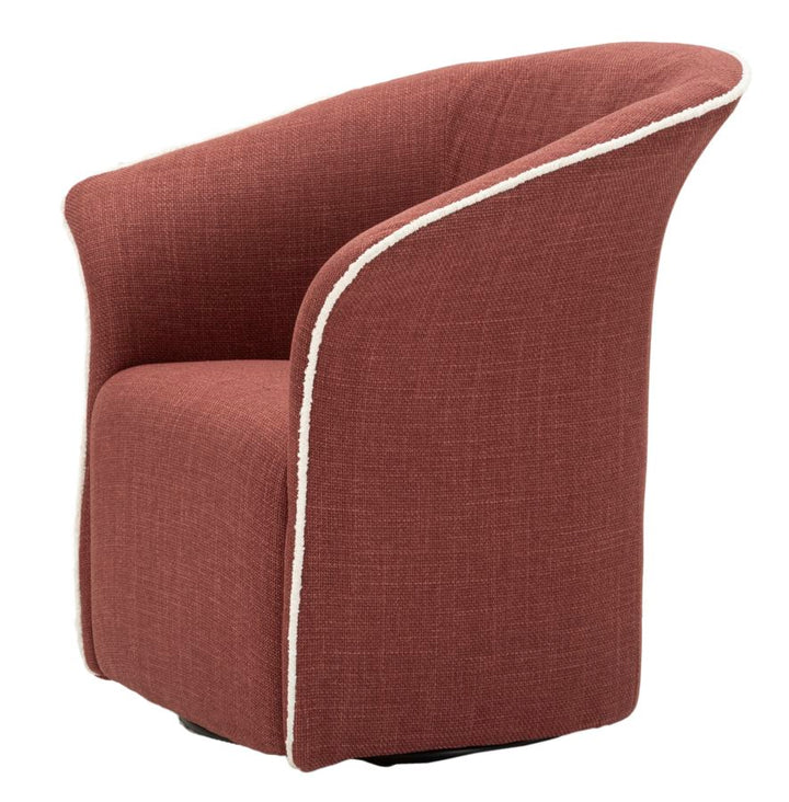 Sillón giratorio de terciopelo burdeos – Siena sillón de acento moderno