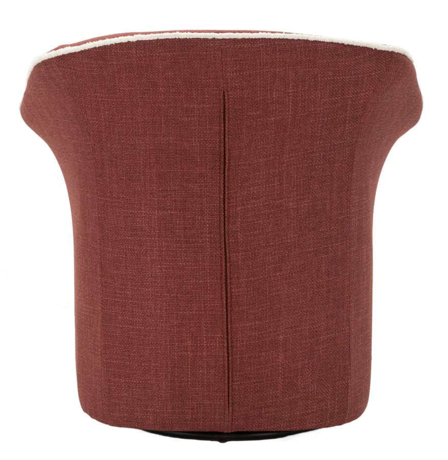 Sillón giratorio de terciopelo burdeos – Siena sillón de acento moderno