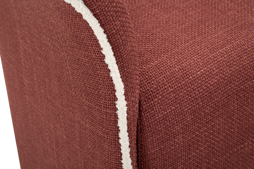 Sillón giratorio de terciopelo burdeos – Siena sillón de acento moderno