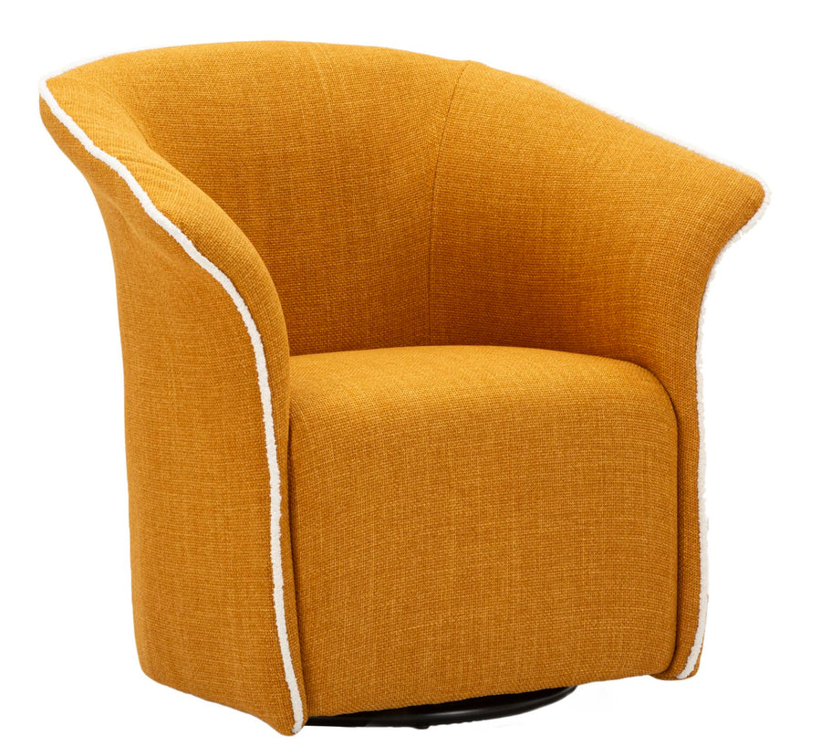 Sillón giratorio de terciopelo amarillo – Siena Senape sillón de acento