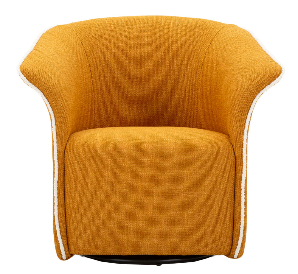Sillón giratorio de terciopelo amarillo – Siena Senape sillón de acento