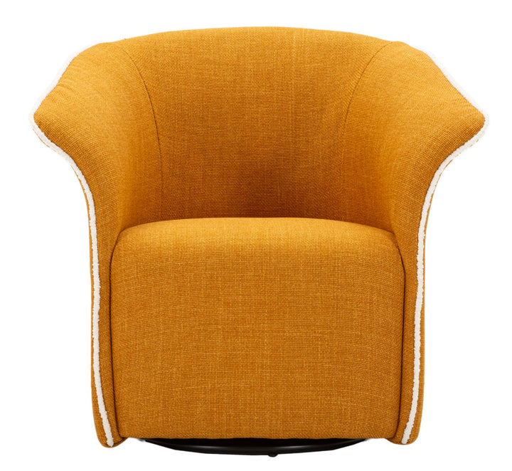 Sillón giratorio de terciopelo amarillo – Siena Senape sillón de acento