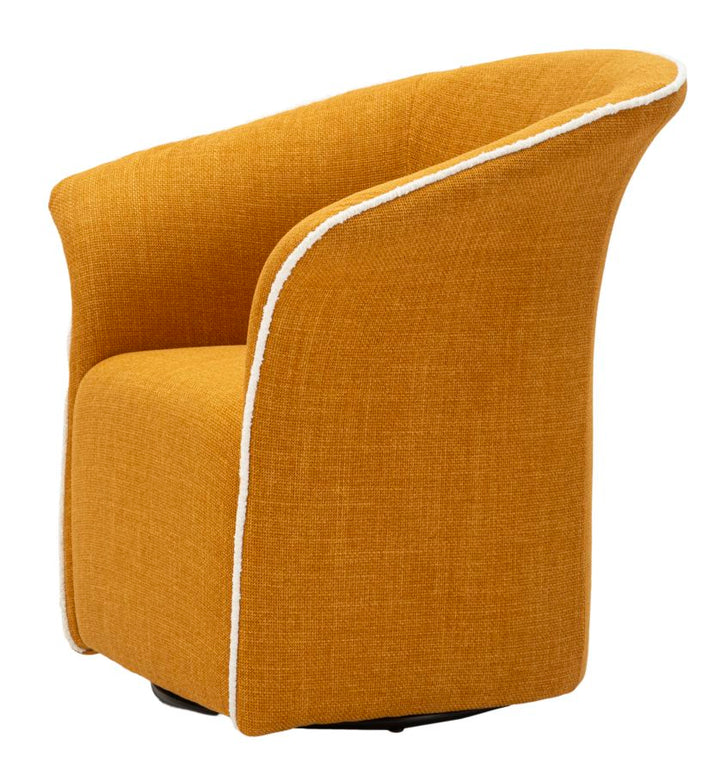 Sillón giratorio de terciopelo amarillo – Siena Senape sillón de acento