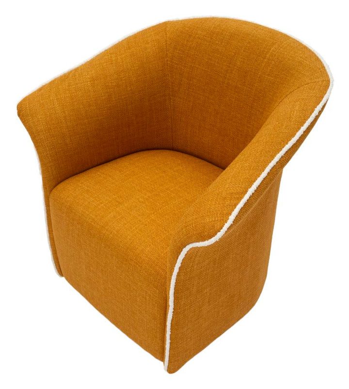 Sillón giratorio de terciopelo amarillo – Siena Senape sillón de acento
