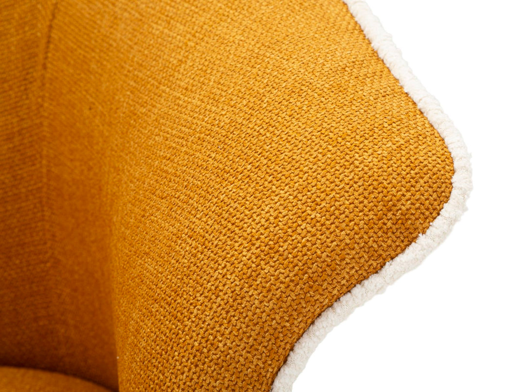 Sillón giratorio de terciopelo amarillo – Siena Senape sillón de acento