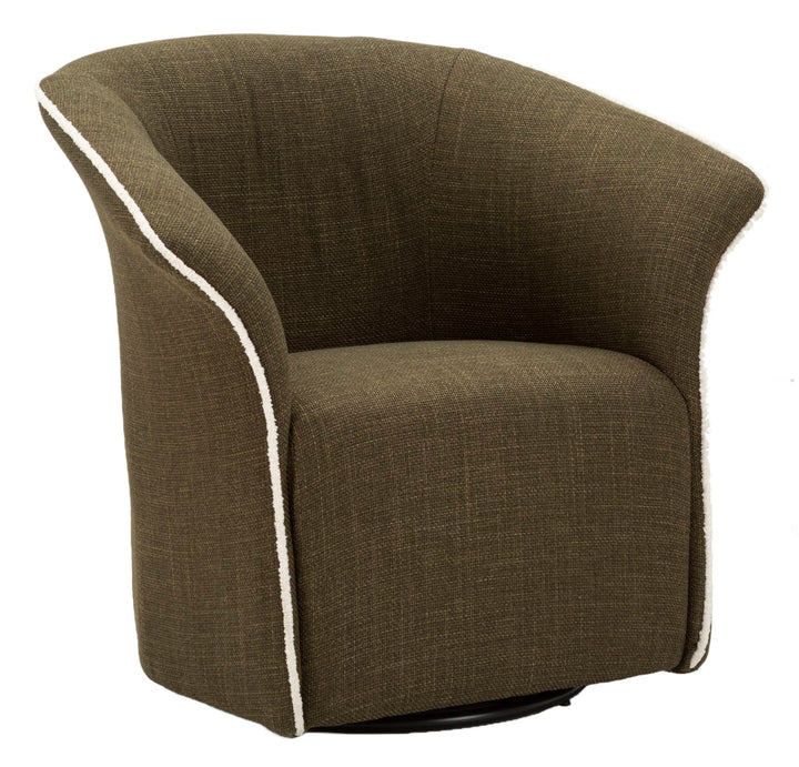 Sillón giratorio de terciopelo verde – Siena sillón de acento moderno