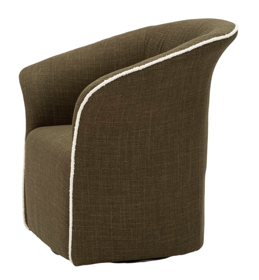 Sillón giratorio de terciopelo verde – Siena sillón de acento moderno