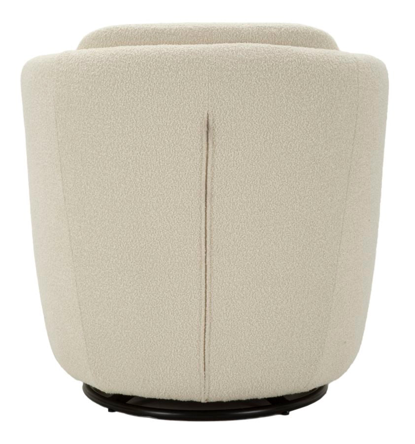 Sillón giratorio tapizado crema – Torino sillón de acento moderno