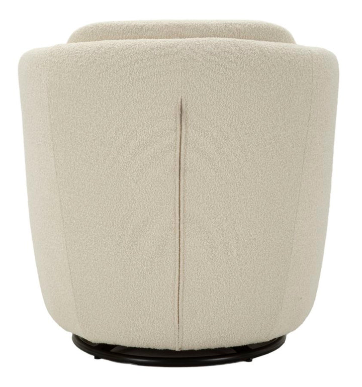 Sillón giratorio tapizado crema – Torino sillón de acento moderno
