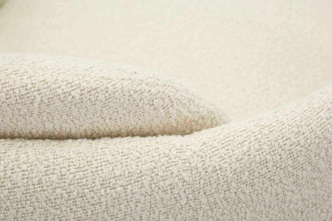Sillón giratorio tapizado crema – Torino sillón de acento moderno