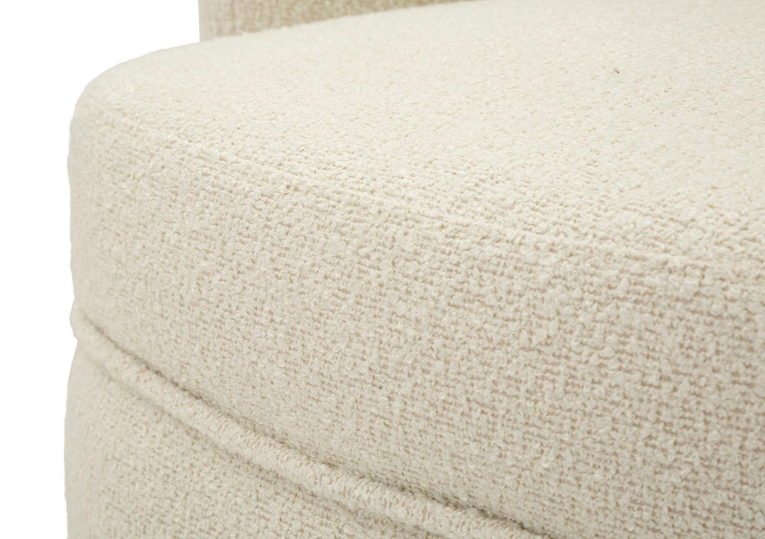 Sillón giratorio tapizado crema – Torino sillón de acento moderno
