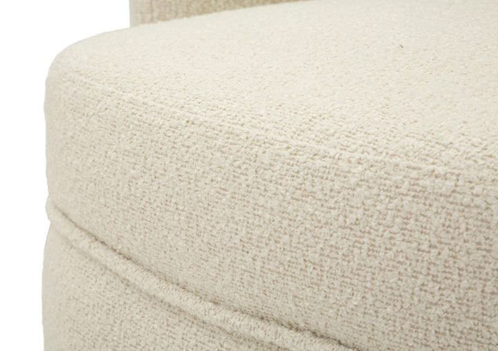Sillón giratorio tapizado crema – Torino sillón de acento moderno