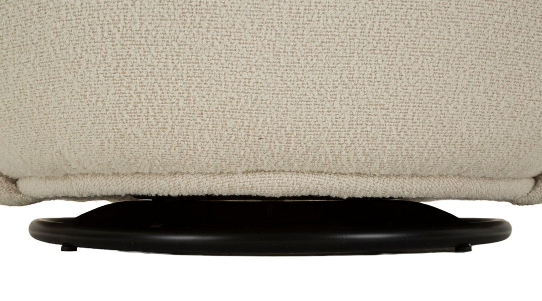 Sillón giratorio tapizado crema – Torino sillón de acento moderno