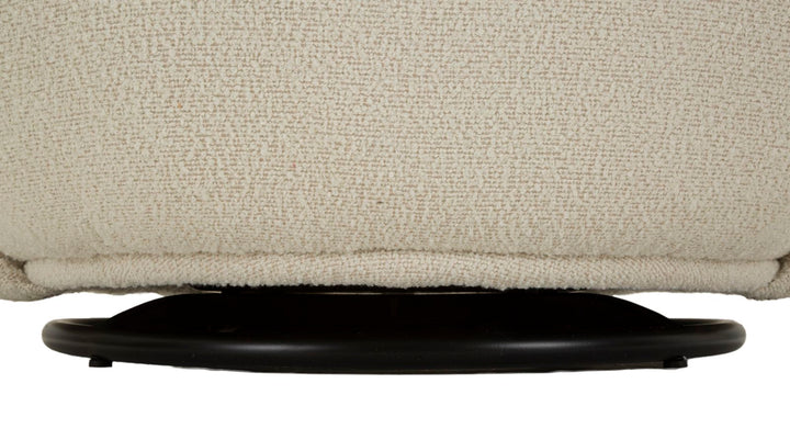 Sillón giratorio tapizado crema – Torino sillón de acento moderno