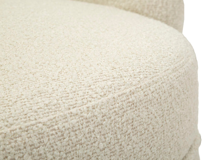 Sillón giratorio tapizado crema – Torino sillón de acento moderno