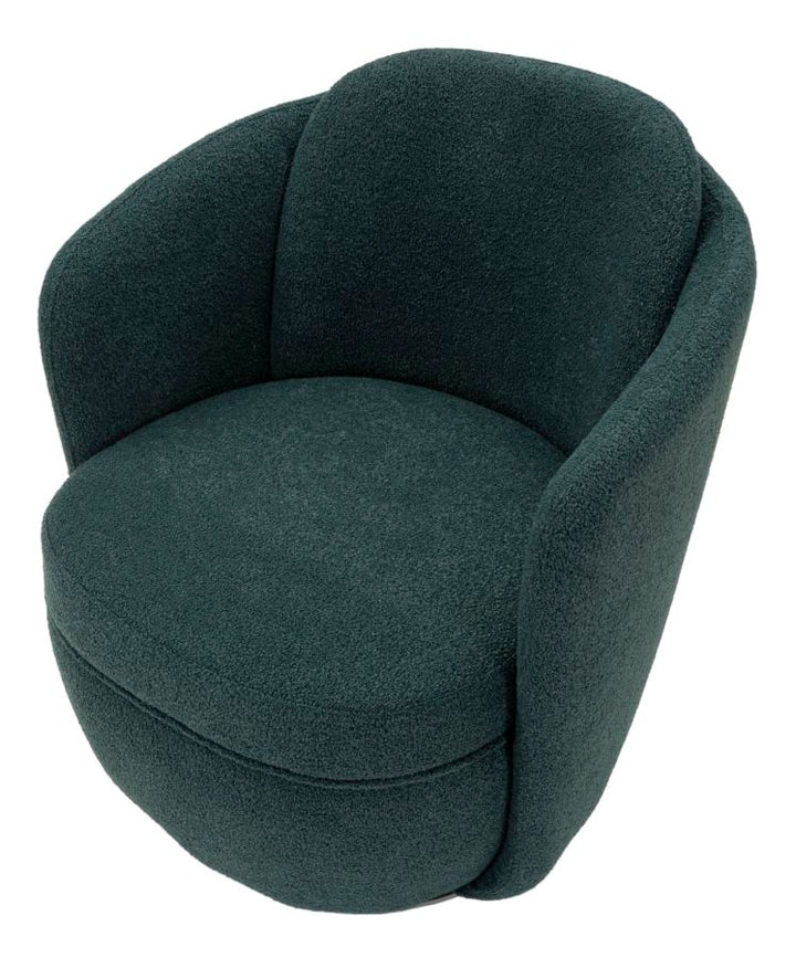 Sillón giratorio tapizado azul – Torino Otanio sillón de acento