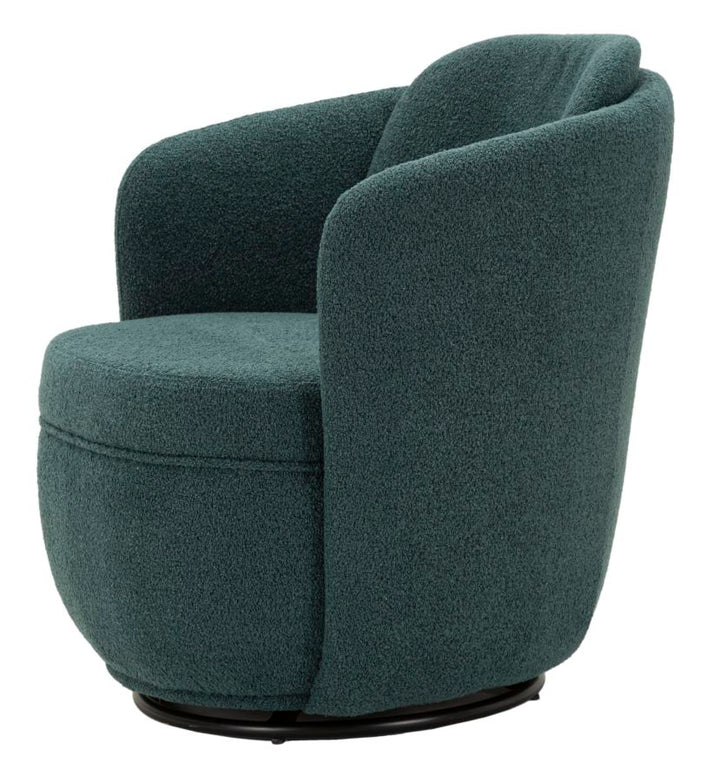 Sillón giratorio tapizado azul – Torino Otanio sillón de acento