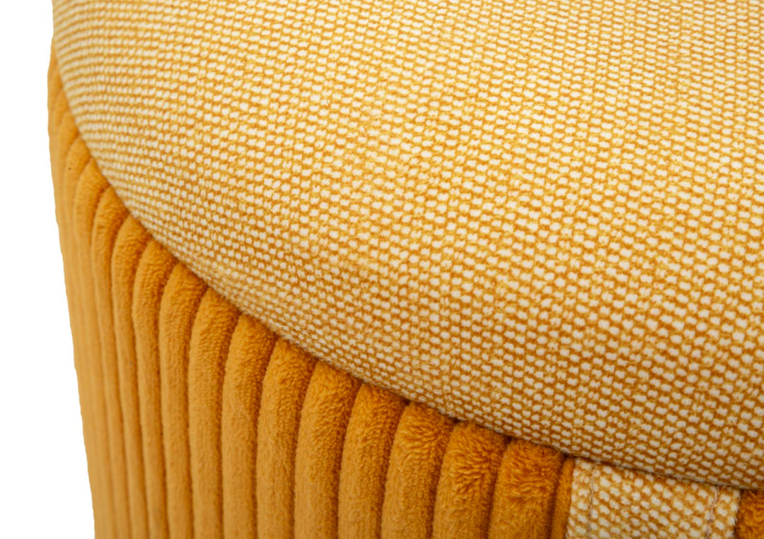 Juego de 2 pufs de terciopelo mostaza con almacenaje – Bolzano otomanas modernas